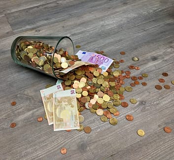 Illustration of money representing personal finance